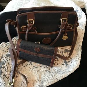 Vintage black/brown Dooney Bourke bag and wallet